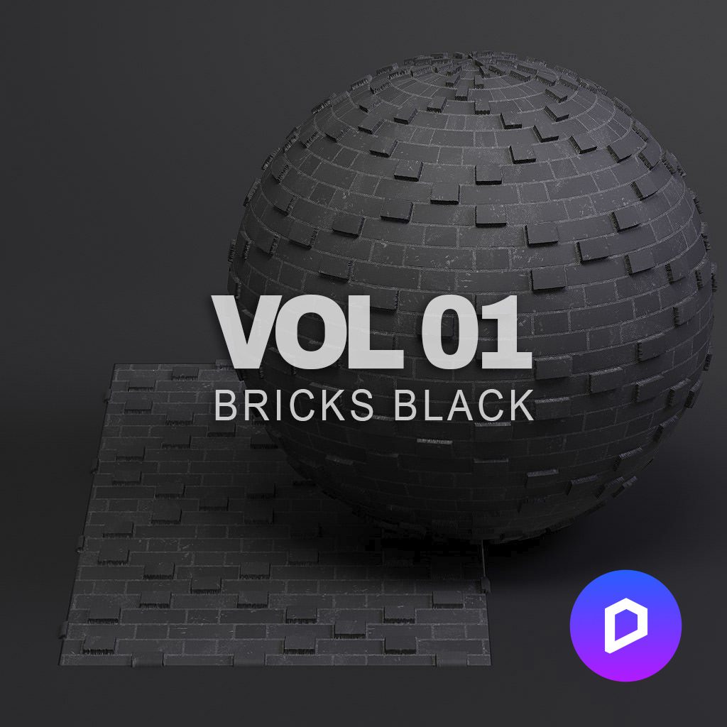 Bricks vol01 Black (D5 Render)